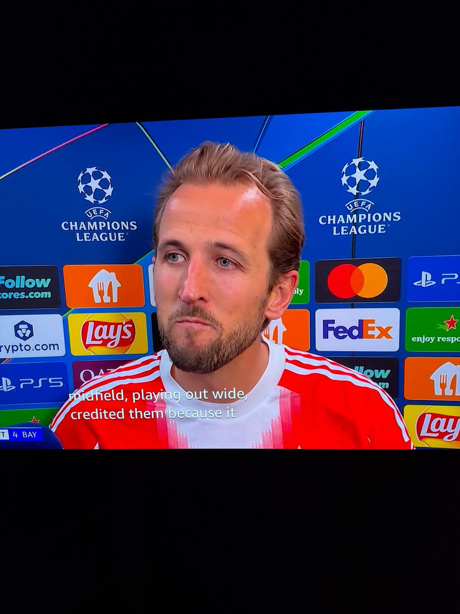 JoMoMMS's tweet photo. Minutes after the most incredible game of football @HKane looking fresh and relaxed. Good to see him excelling at this level. ⁦@ChampionsLeague⁩ is unmatched #PSGBAY https://t.co/vWDgMEMTOm