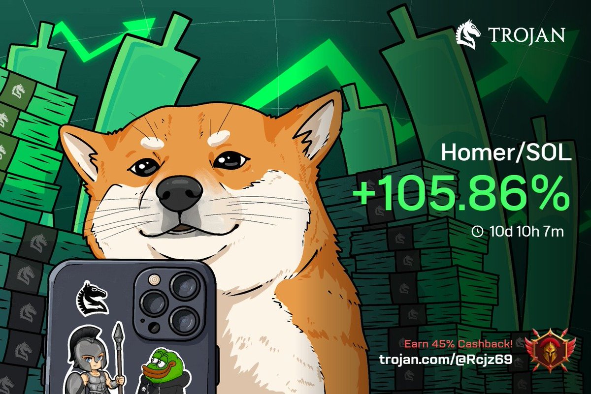 Rcjz69's tweet image. My current positions:

$HOMER 

CgzN1FCPEhmWwiUeaGHamB8wjyPdoo9YUXBZFwacpump

$ELO

BwUgJBQffm4HM49W7nsMphStJm4DbA5stuo4w7iwpump

Still holding. Some partial take profits set overnight. We will be higher. 

Good night :)

@TrojanOnSolana 

#trojan #profit
