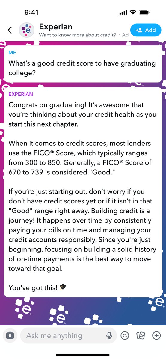 Experian's tweet image. 👻 We’re excited to announce our partnership with #Snapchat to soon bring trusted, AI-powered financial education into everyday conversations, meeting consumers where they already are. 👏 Stay tuned! 👀
 
📲 Learn more: experian.com/blogs/news/202…

#FinancialEducation