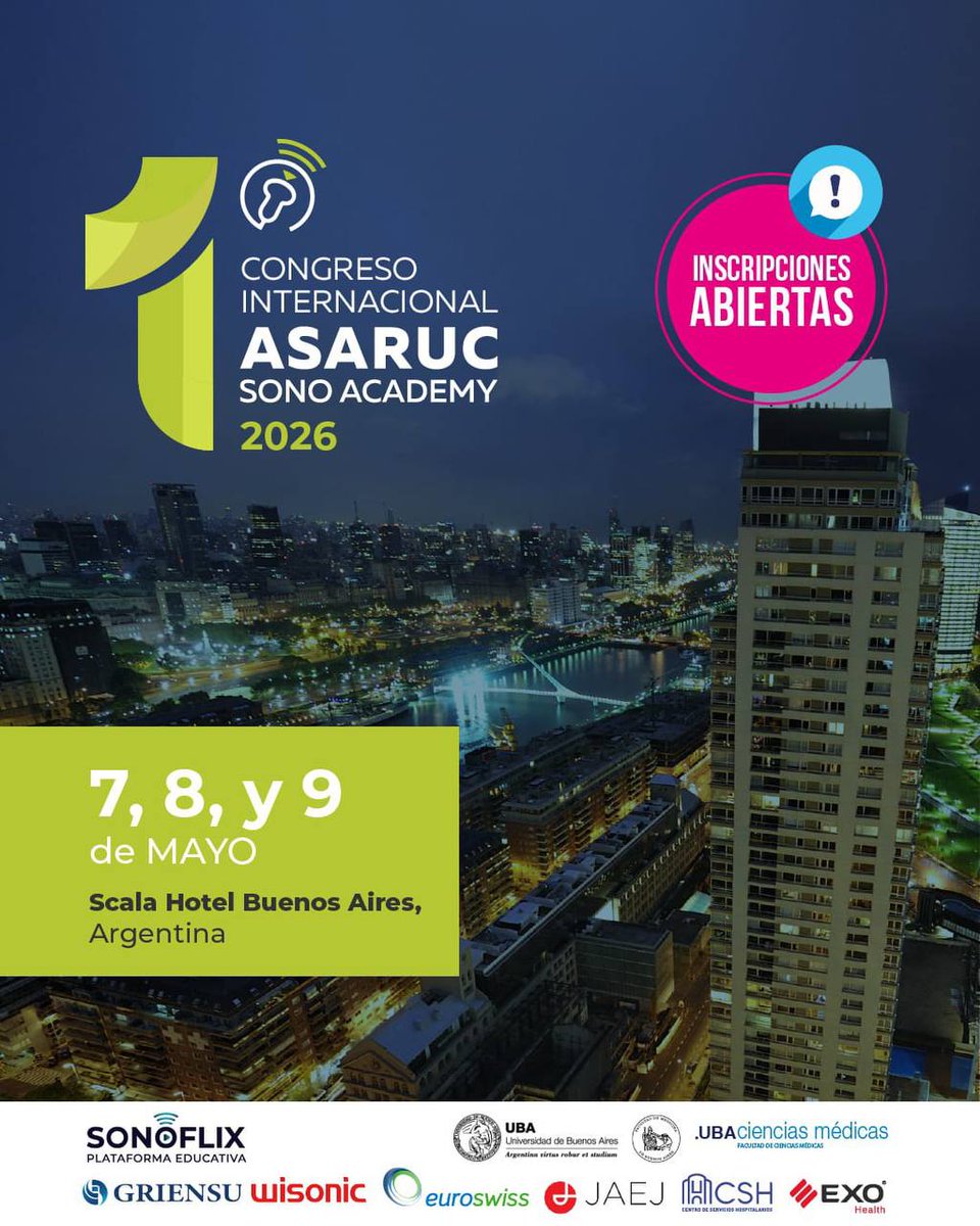 ASARUC1's tweet photo. Falta una semana para el 
CONGRESO INTERNACIONAL ASARUC SONO ACADEMY🩺🧑‍⚕️

https://t.co/2CtF8lEV66 https://t.co/hWRM0o5An6