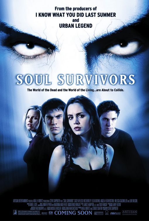 FILME DE TERROR GRATUITO NO YOUTUBE: Soul Survivors (2001)

sinopse: cassie tem 19 anos, está na faculdade, é bonita e adora seu namorado, sean. certa noite, porém, eles discutem enquanto ela dirige e uma distração dela causa acidente que tira a vida dele. abalada, ela começa a