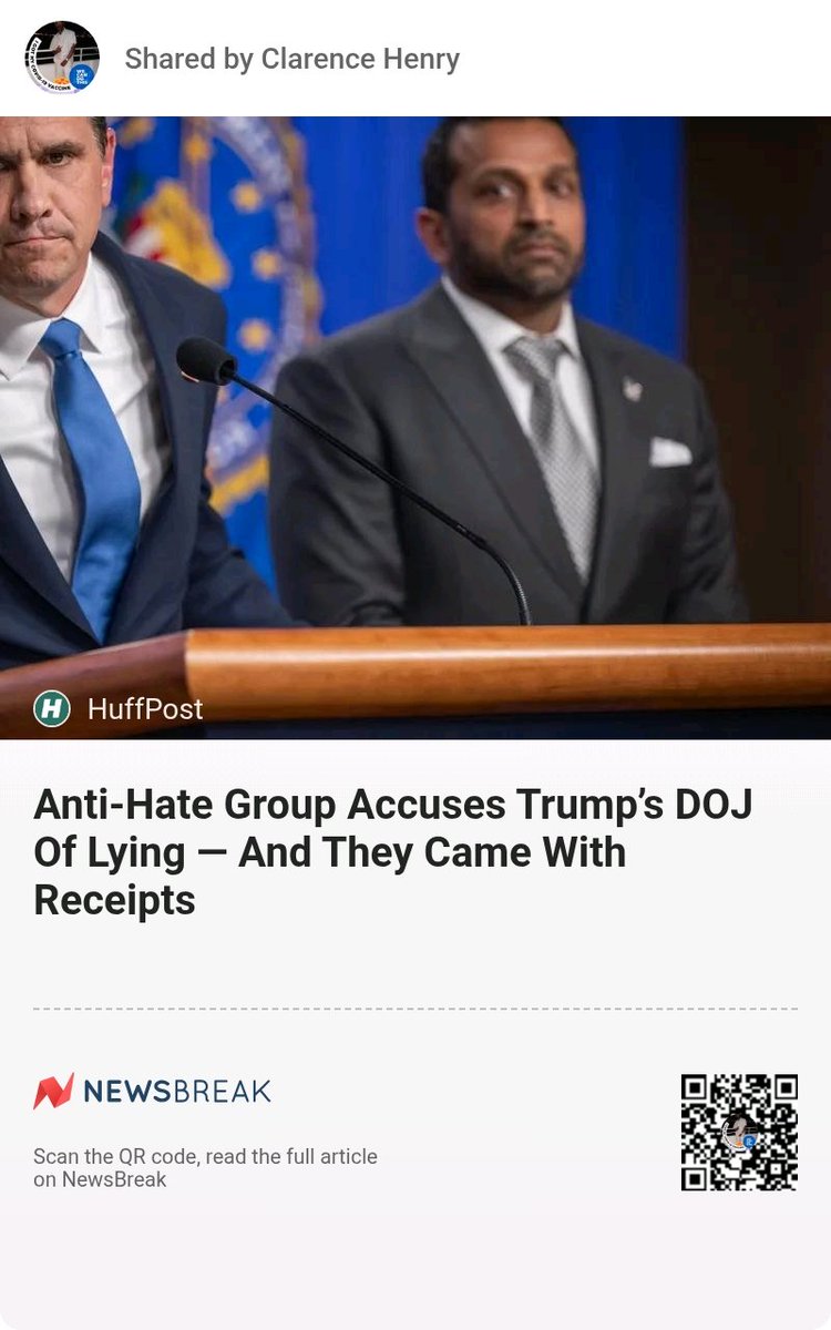 Randyluv5's tweet image. Anti-Hate Group Accuses Trump’s DOJ Of Lying — And They Came With Receipts #DonaldTrump #FBI #DOJ #JusticeDepartment
share.newsbreak.com/i9s8i36q