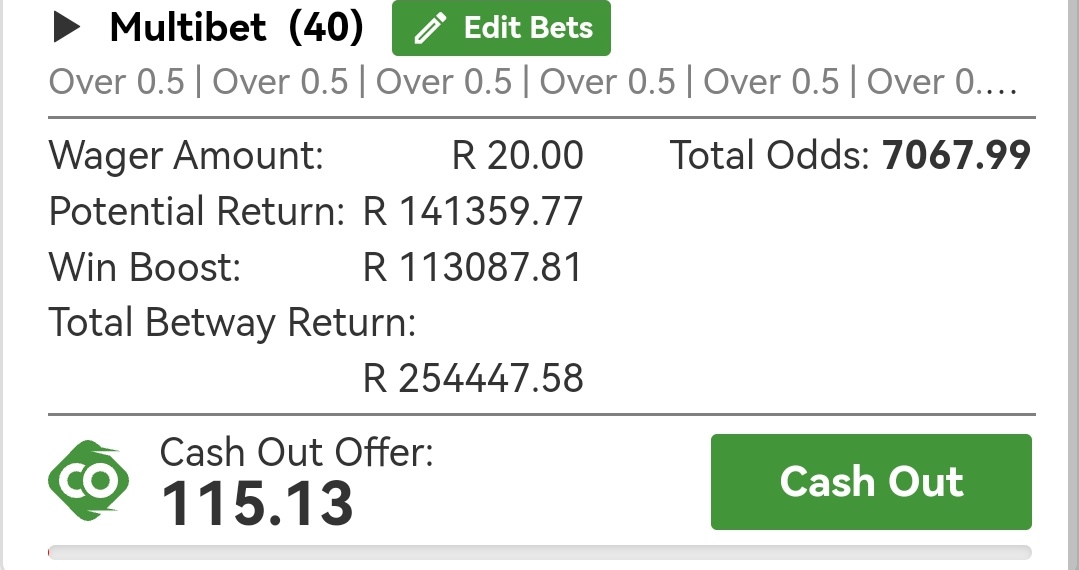 Over 0.5 Goals slip train punter full time goals market⚽️🥅🔥🔥Kickoff 20h00 

Betway code BW51F0D18C✅️✅️

7K odds-on🥳🥵