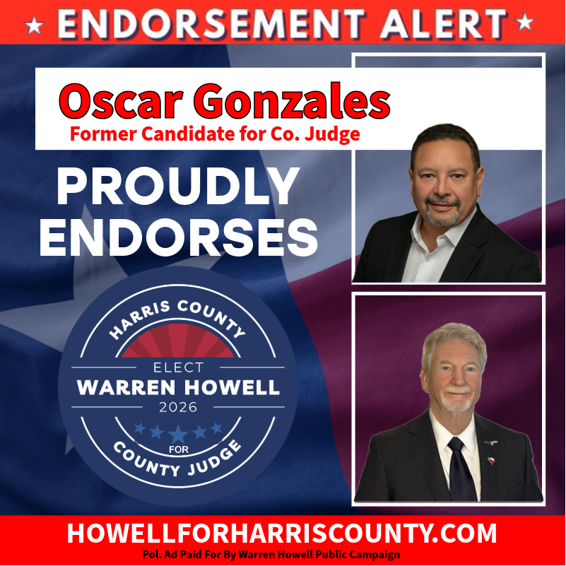 Warren Howell, Republican for Harris County Judge tweet media