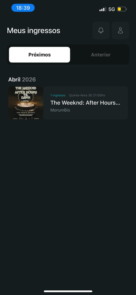 vrvial's tweet photo. VENDO INGRESSO THE WEEKND - After Hours Till Dawn
📍 Cidade: SP - São Paulo 
📅 Dia: 30/04/2026
🏟️ Setor: Cadeira Superior 
🎟️ Ingresso: Meia estudante
💵 Valor: 600

abel, the weekend, anitta, show, ingresso, compro, vendendo
transfiro pelo quentro, comprovo o que for necessário https://t.co/KPHWWwHIWv