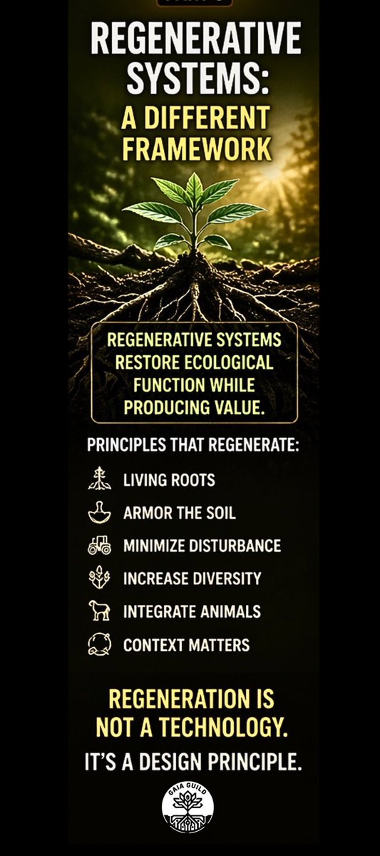 Gaiaguildxr's tweet photo. If renewable energy is about sustaining supply…

Regenerative systems are about restoring function.

This concept is rooted in ecological science and regenerative agriculture, which emphasize restoration…

Read more at https://t.co/TciR6C0ZGB https://t.co/OGo1zkmCMR