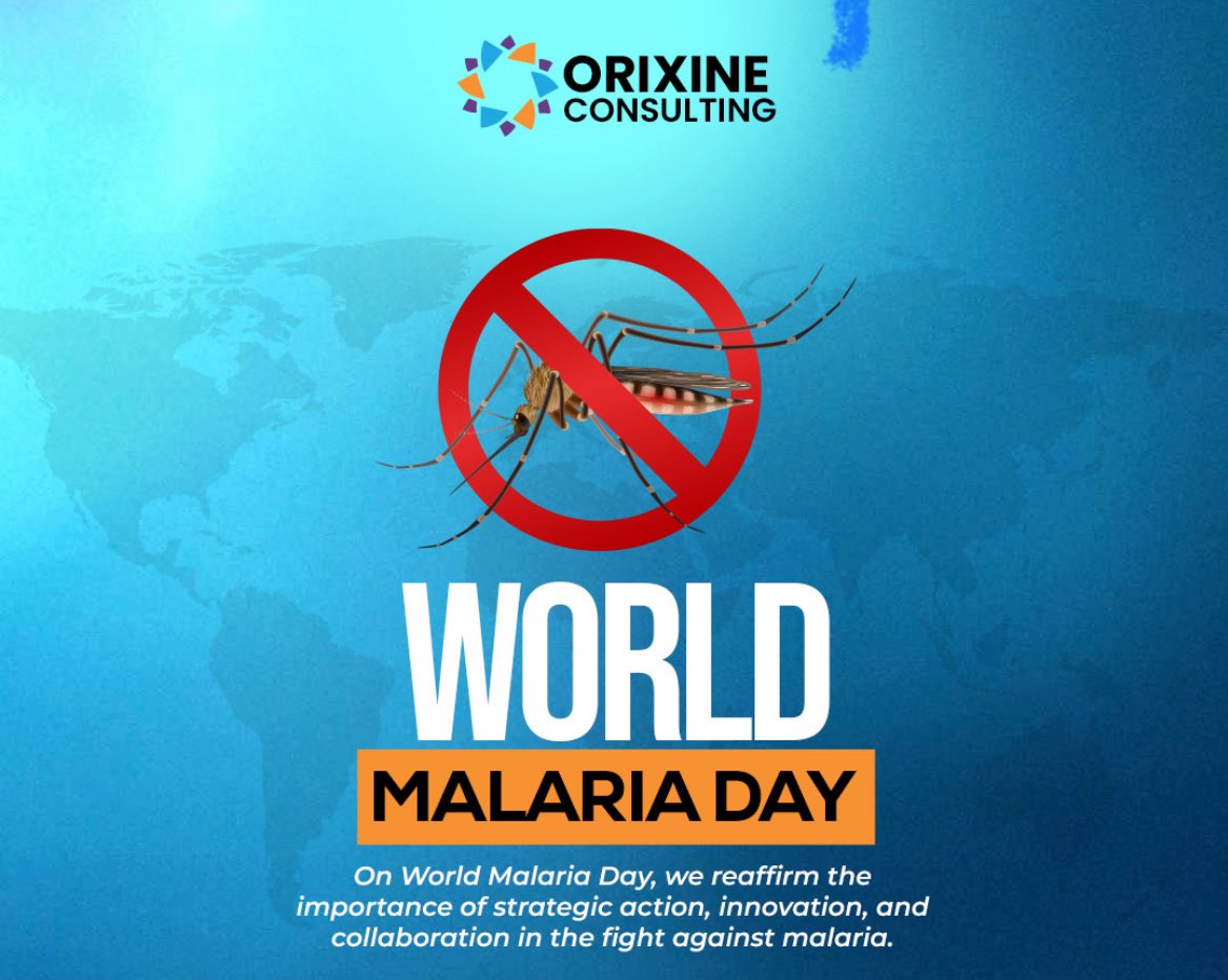 OrixineConsult's tweet photo. On World #Malaria Day, we reaffirm the importance of strategic action, innovation, and collaboration in the fight against malaria. https://t.co/J2S1XVap9A