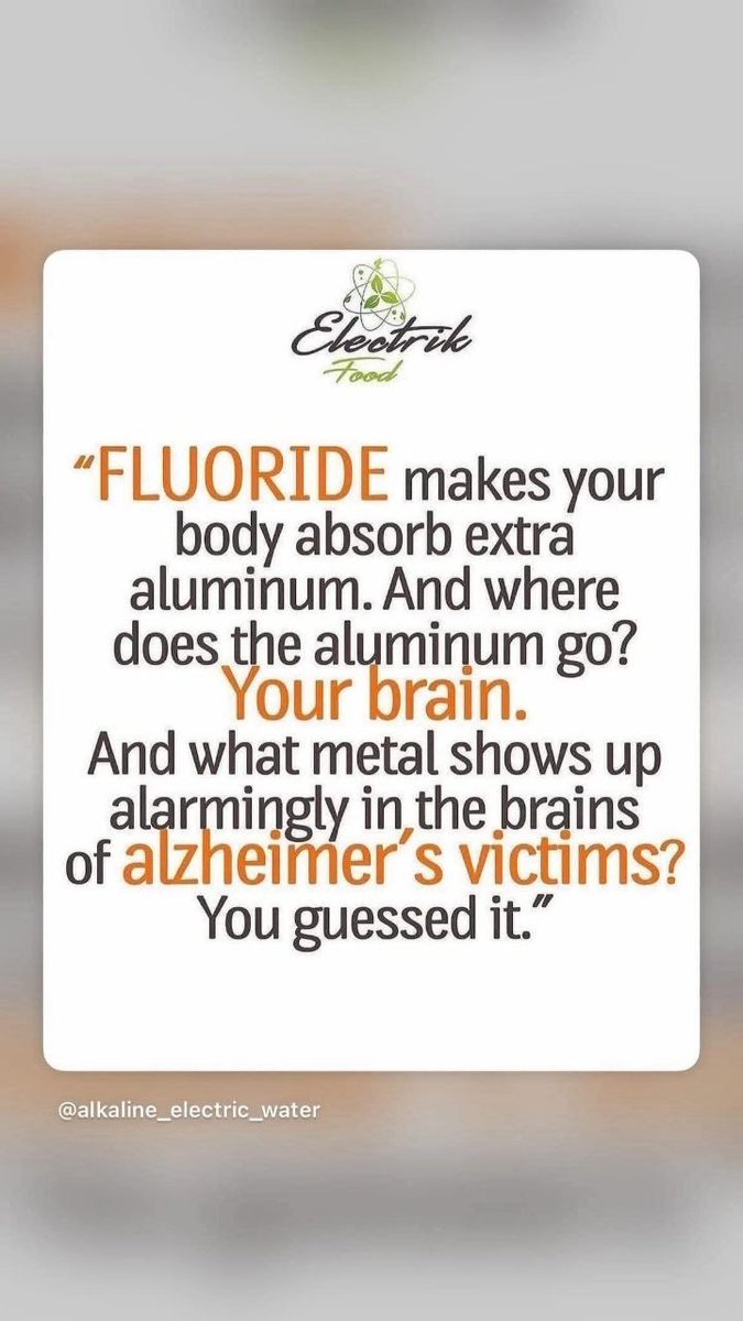 BusyDrT's tweet image. Fluoride and aluminum work hand in hand. Do you think the promoters of fluoride didn't realize it makes the body absorb excess aluminum? 

Here's a past substack I wrote on fluoride: drtenpenny.substack.com/p/good-news-fo…

As you all know, I am a big proponent of daily detox with zeolite spray.