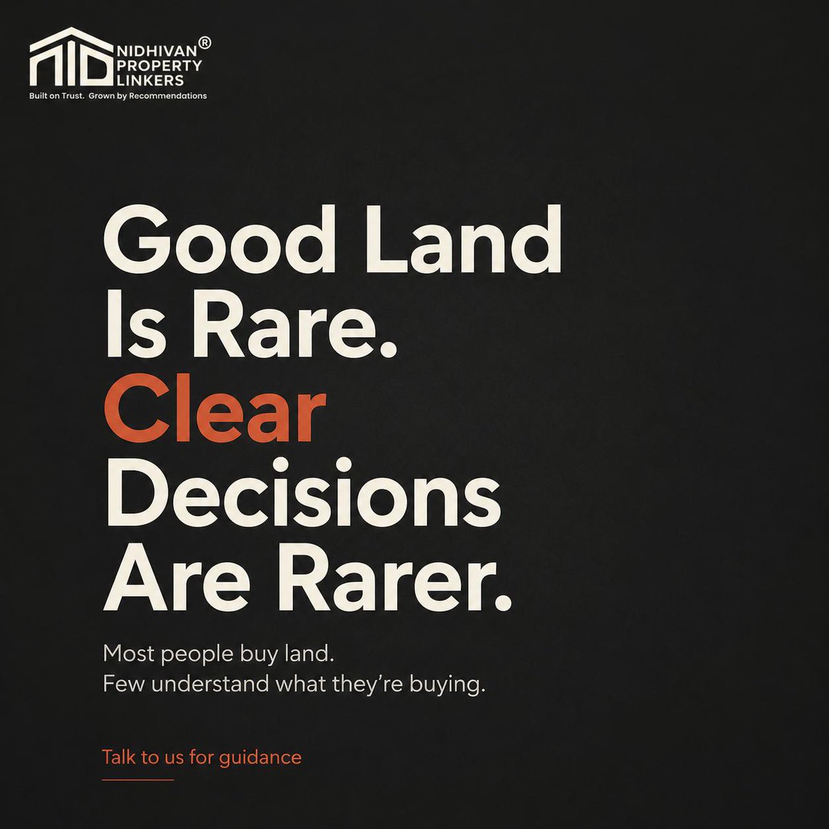 nplvrindavan's tweet image. Good Land Is Rare. Clear Decisions Are Rarer. 🏡

In today’s fast-moving real estate market, buying land isn’t just about location—it’s about making the right decision.

📞 Talk to us for expert guidance today: +91 9711-331-371

#NidhivanPropertyLinkers #RealEstateIndia #Plots
