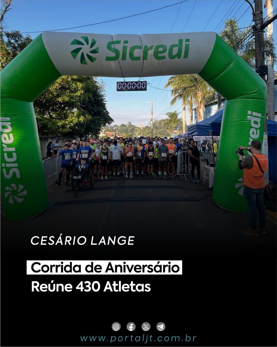 PortalJT_News's tweet image. - CESÁRIO LANGE | 🏃‍♂️ Cidade reúne 430 atletas na 9ª edição e destaca esporte e integração.
#CesárioLange #CorridaDeRua #Esporte #VidaSaudável #Evento

Clique e Confira 👇🏼
portaljt.com.br/post/26-2804-cl