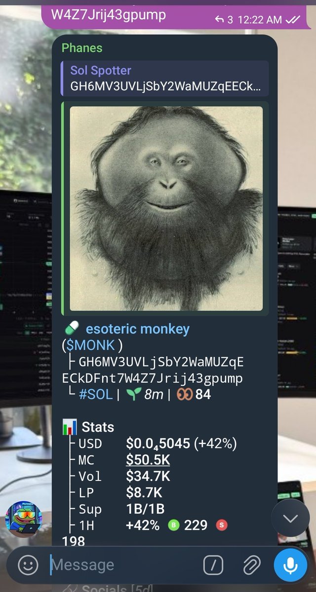 's tweet image. ENTRY $monk

Ca
GH6MV3UVLjSbY2WaMUZqEECkDFnt7W4Z7Jrij43gpump

#trending #memecoins #alpha #bitcoin #Crypto #Bitcoin  #CryptoGems
#HiddenGem #LowCapGem
#MicroCap #Alpha
#100x #NextGem
#MoonBag #MemeCoinSeason #BuyTheDip #NewListing #viral #openai