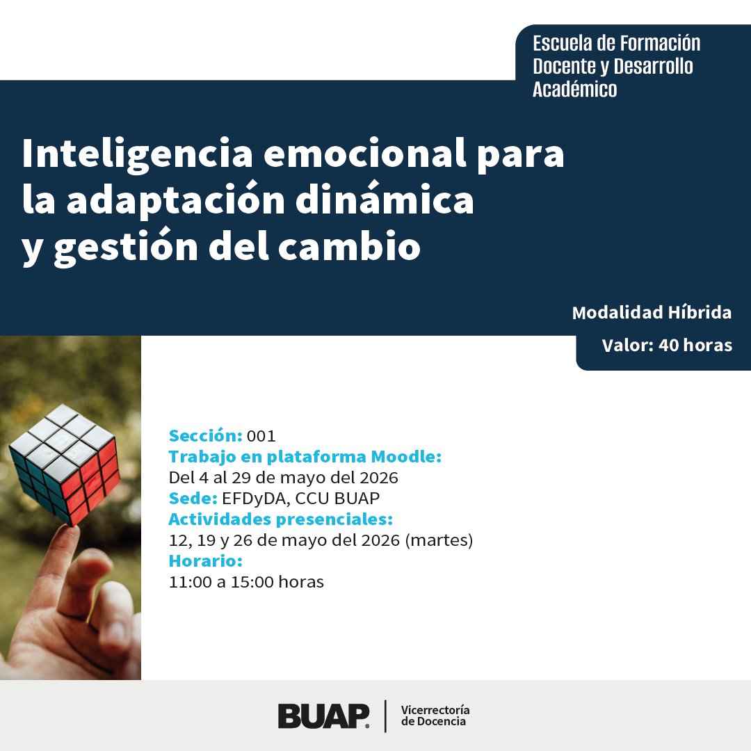 FDocenteBUAP's tweet photo. EN #Mayo2026 toma los Cursos de la Escuela de Formación Docente BUAP.
https://t.co/D3KRB1OvYZ
#BUAP https://t.co/6fvsjW6vCY