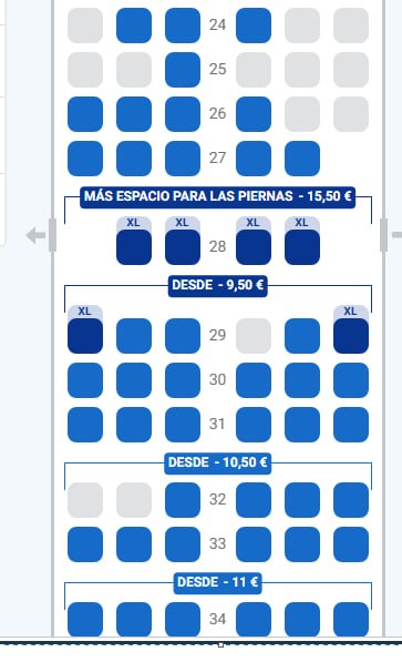 Angel_cuadrado's tweet photo. @Ryanair_ES Sois unos trileros de mucho cuidado. Facturo 3 personas de una misma reserva al mismo tiempo sin elegir asientos (para no pagar los +11€ por persona porque ya bastante hemos pagado) y nos ponéis a uno en la fila 8, otro en la 22, etc (habiendo filas enteras libres): https://t.co/6XbL6Tqhe0
