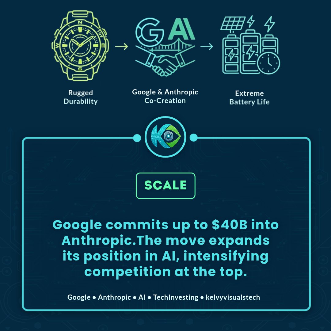 kelvyvisuals's tweet image. ESCALATION 🚀

Big moves in AI this week: Google commits up to $40B to Anthropic, DeepSeek launches new models challenging top players, and Musk’s case against OpenAI heads to jury selection. The AI race is accelerating fast.

#ArtificialIntelligence #TechNews #Innovation
