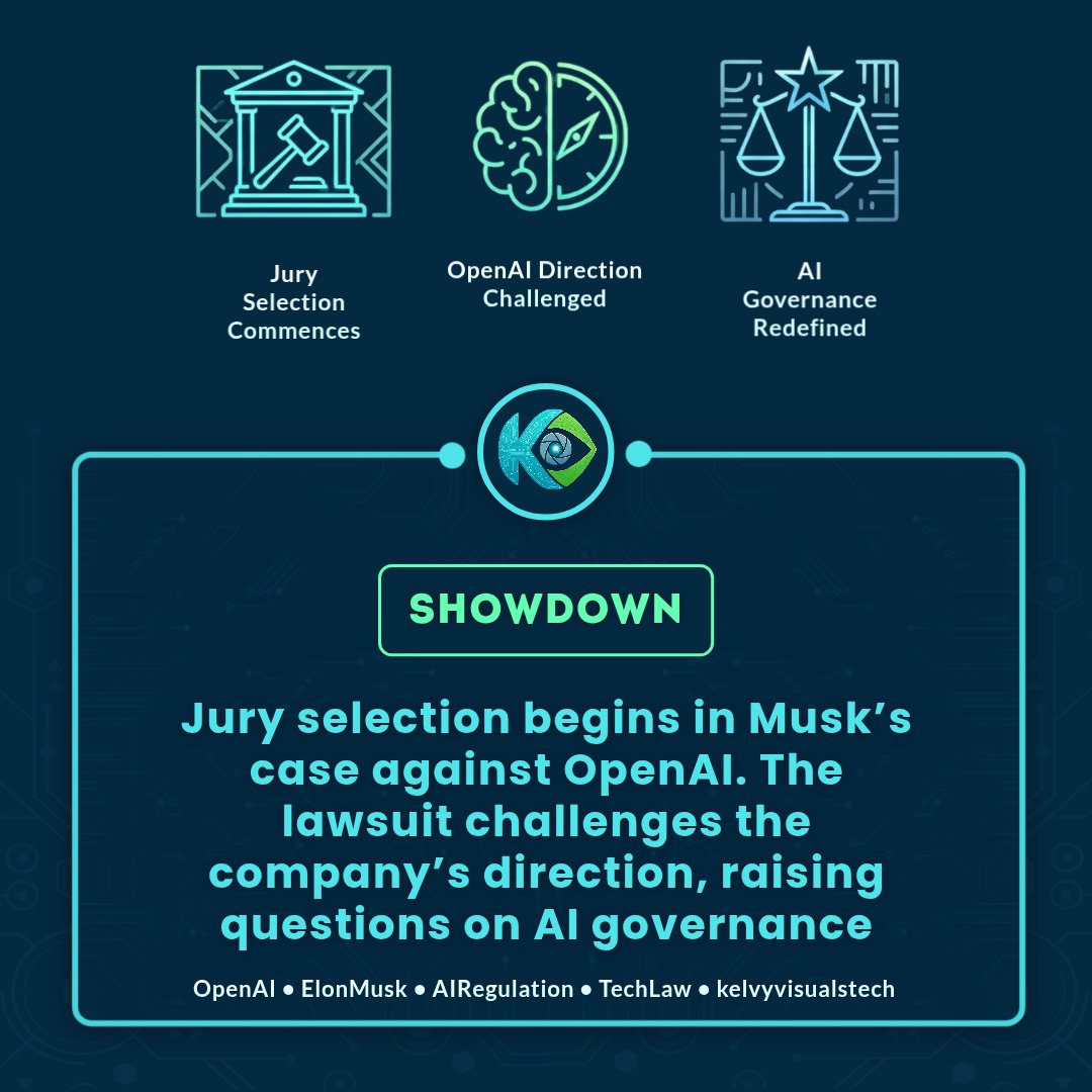 kelvyvisuals's tweet image. ESCALATION 🚀

Big moves in AI this week: Google commits up to $40B to Anthropic, DeepSeek launches new models challenging top players, and Musk’s case against OpenAI heads to jury selection. The AI race is accelerating fast.

#ArtificialIntelligence #TechNews #Innovation