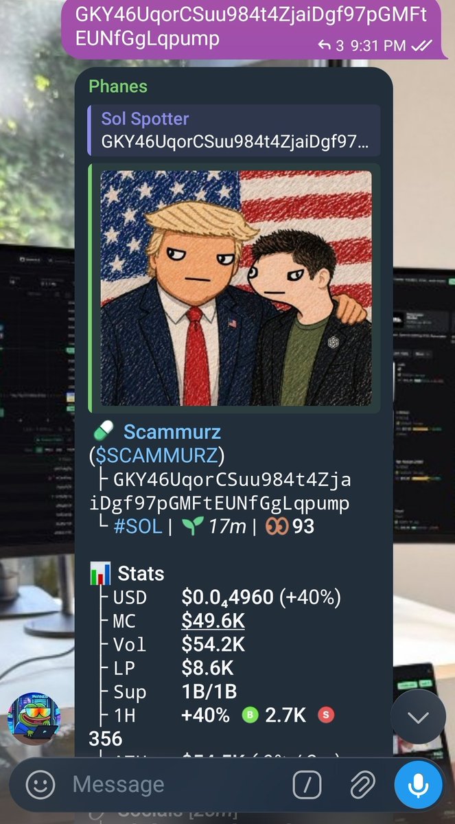 's tweet image. ENTRY $scammurz

Ca
GKY46UqorCSuu984t4ZjaiDgf97pGMFtEUNfGgLqpump

#trending #memecoins #alpha #bitcoin #Crypto #Bitcoin  #CryptoGems
#HiddenGem #LowCapGem
#MicroCap #Alpha
#100x #NextGem
#MoonBag #MemeCoinSeason #BuyTheDip #NewListing