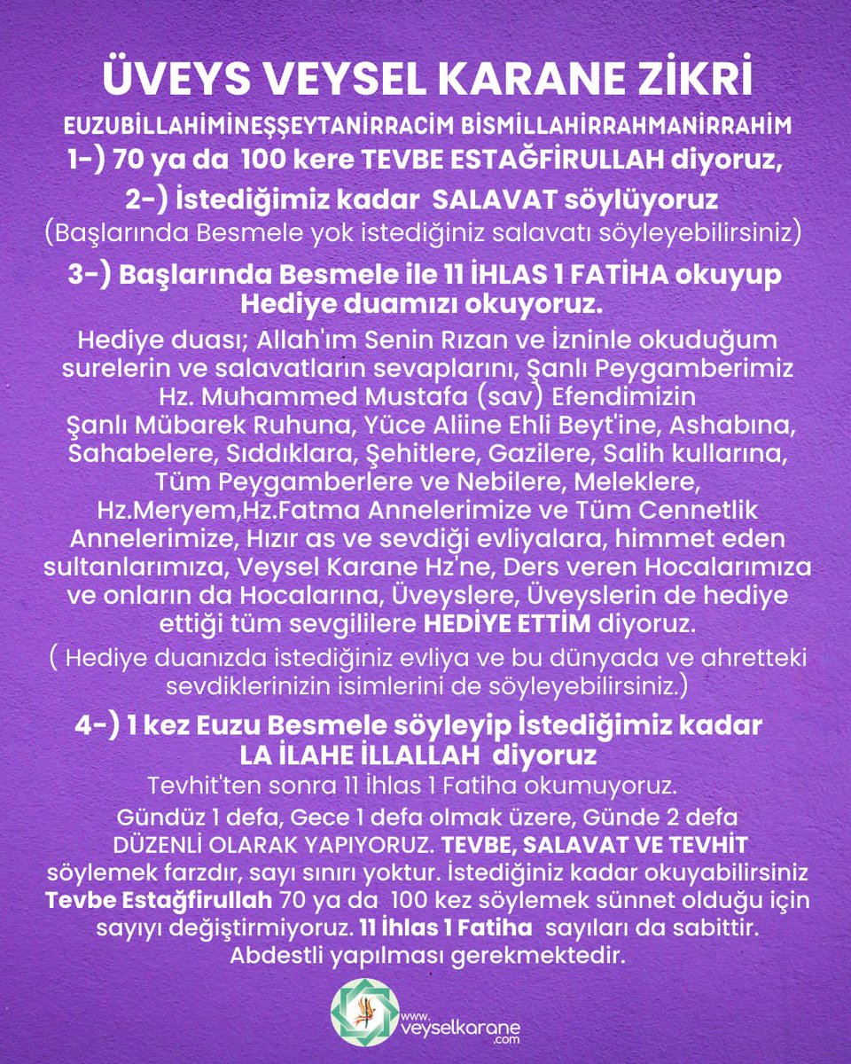 's tweet image. #BBB2
Diğer bir deyişle ruhlar dünyasında nasıl bir yaşam ve yaşamın getirdiği idrake sahipsen, bu dünyada da ahret hayatında da o yaşantıya sahip olacaksın. 

Üveys Veysel Karane Zikri'ni Yaşamanız Gerekir!
Yaşa ve Gör!
veyselkarane.com
#islam #dua #zikir #veyselkarane