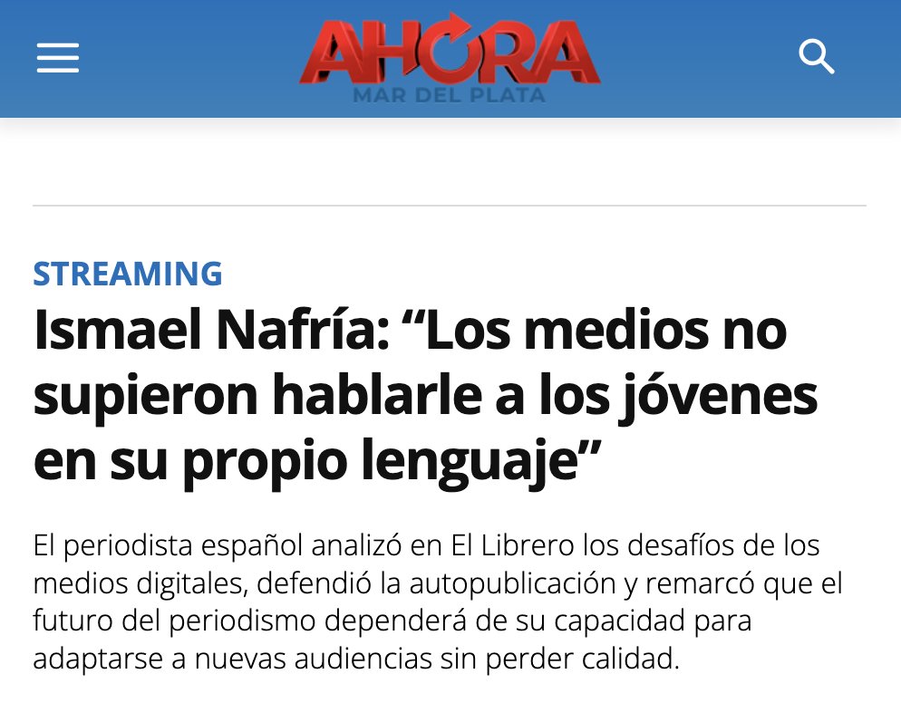 Ismael Nafría tweet media