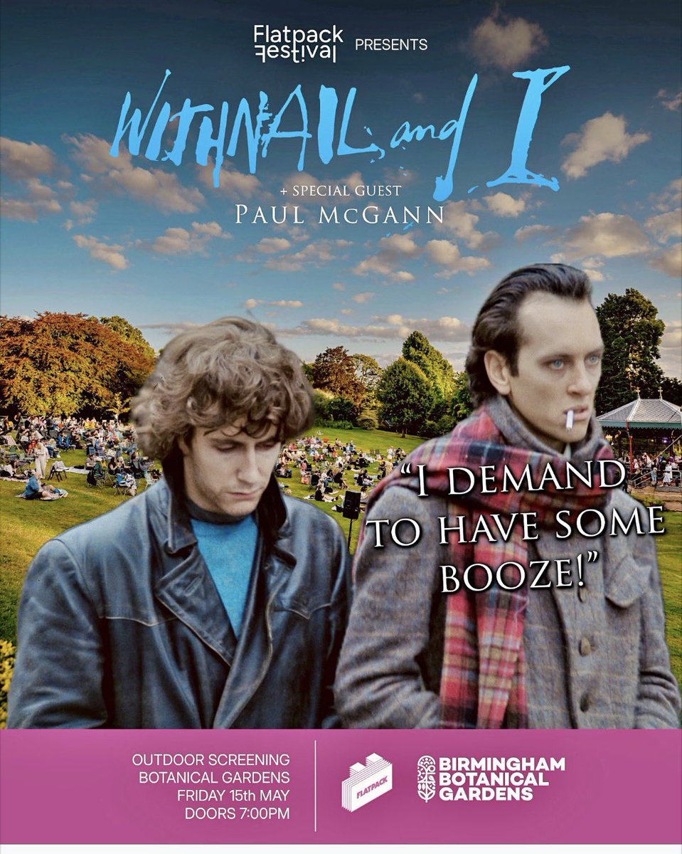 WithnailBrum's tweet photo. 🎈🎈🎈COMPETITION !🎈🎈🎈
How would you like to win a pair of tickets to @flatpack screening of ‘Withnail and I’ at the beautiful Botanical Gardens? Of course you do - give into it! Simply LIKE and RETWEET this post and the first name out of our prize fez will win! Good Luck! https://t.co/g77xUtY2Vr