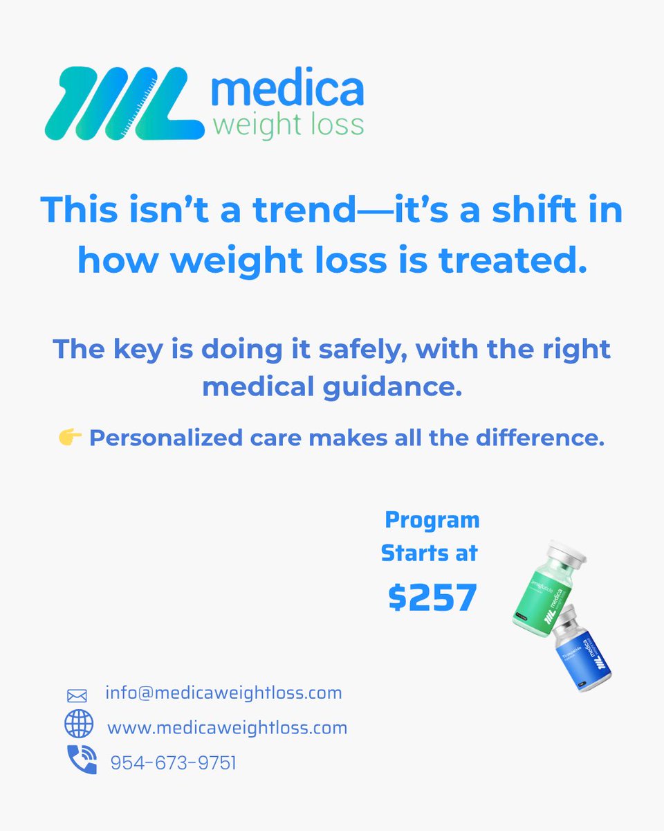 Hanzgrg's tweet photo. Weight loss is evolving—and GLP-1–based treatments are a big part of that shift.
These therapies are designed to support appetite regulation and metabolic health, helping many people achieve more consistent and sustainable results.
https://t.co/pLSRQb2ZAb https://t.co/nhdomCURDT