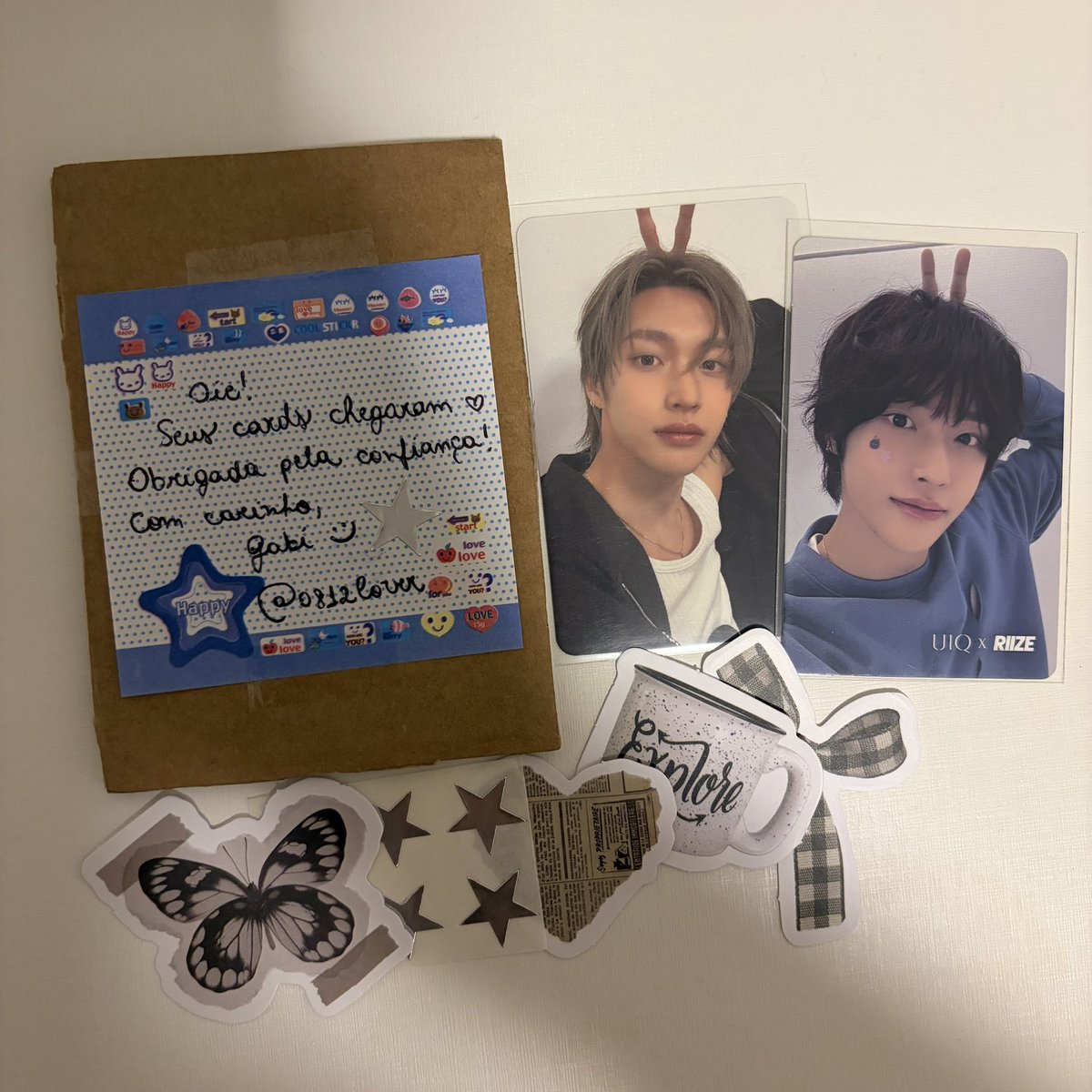 feedback positivo para <a href="/0812lover/">gabi</a> pela venda desses wonbins! o processo de compra foi super tranquilo, o envio foi rápido e chegaram bem embalados, muito obrigada pela compra e pelo cuidado 🧡