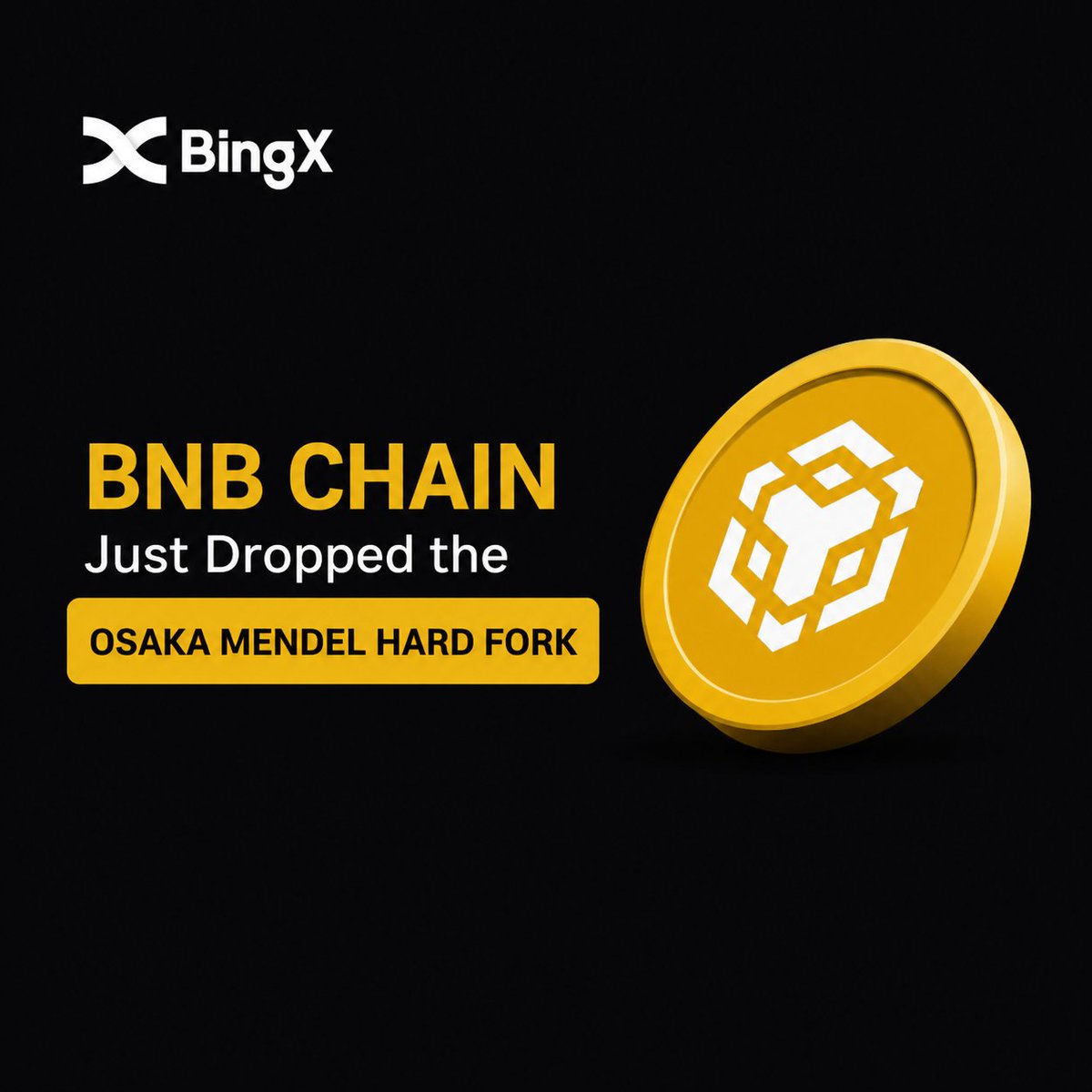 The Osaka Mendel hard fork just went live on $BNB Chain, and it’s one of those upgrades that might not get instant hype but could shape things long term. From improved efficiency to better support for developers, it looks like the focus is on making the network smoother and more