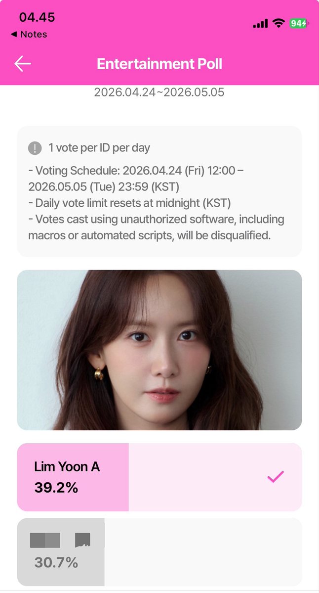 Calling all YoonA fans around the world 🚨📢
Please join the voting team and increase your voting numbers. There’re only 6 days left &amp; donate if you don't have time 😭🙏

x.com/yoona530suppor…

#YoonA #LimYoonA #임윤아 #윤아 #林允儿 #イムユナ #ユナ #ยุนอา #อิมยุนอา