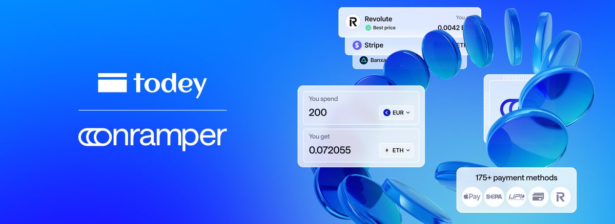 GetOnramper's tweet photo. we're on @JoinTODEY now!

TODEY is where the crypto neobank ecosystem goes to compare infrastructure

Onramper is covering 30+ provider aggregation, smart routing, and global coverage across 190+ countries 

if you're evaluating onramp providers, start with TODEY https://t.co/6MywvorPZj