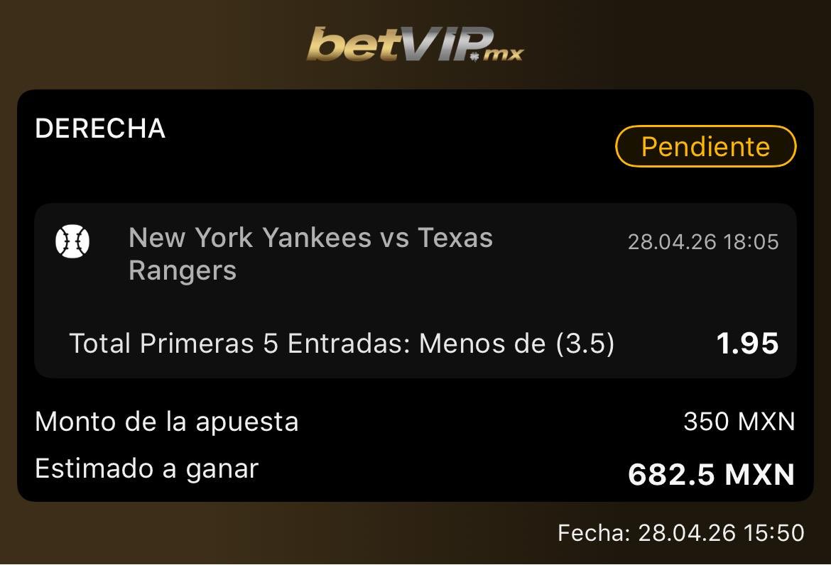 NLeonMe14's tweet photo. FREE PICK
NYY F5 UNDER 3.5 (1.95)

 Cam Schlittler con ERA de 1.77 visita a Jacob deGrom con ERA de 2.13. Los dos mejores pitchers del juego en los primeros 5 innings. Que se anoten 4 carreras combinadas entre ambos en ese tiempo con esos números es extremadamente improbable. https://t.co/ol73HybprL