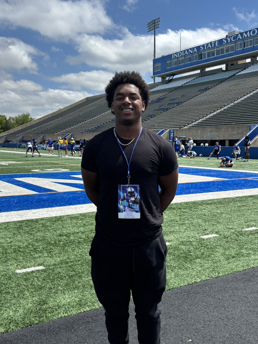jay_faulkner34's tweet photo. Really great visit today at @IndStFB 
I enjoyed watching and learning about the program. Thanks to Coach @CmalryMallory & another big thanks to @Coach_CookISU for spending some time with me today. I look forward to be back ASAP.
@Fremd_Football @NexGenbyApex @CoachBigPete @sixstarfootball @grid_irons @EDGYTIM @PrepRedzoneIL @DeepDishFB @ChiPlayerWatch