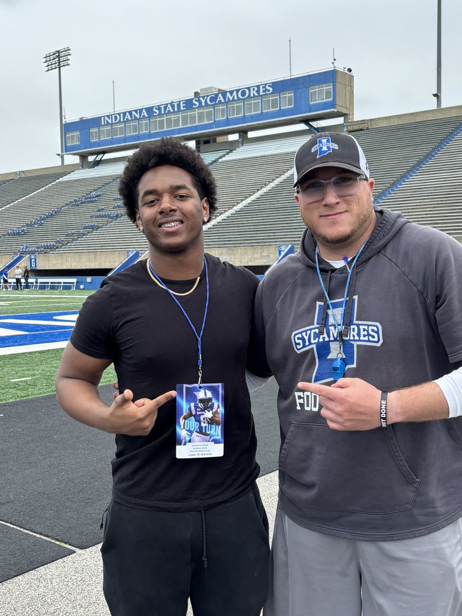 jay_faulkner34's tweet photo. Really great visit today at @IndStFB 
I enjoyed watching and learning about the program. Thanks to Coach @CmalryMallory & another big thanks to @Coach_CookISU for spending some time with me today. I look forward to be back ASAP.
@Fremd_Football @NexGenbyApex @CoachBigPete @sixstarfootball @grid_irons @EDGYTIM @PrepRedzoneIL @DeepDishFB @ChiPlayerWatch