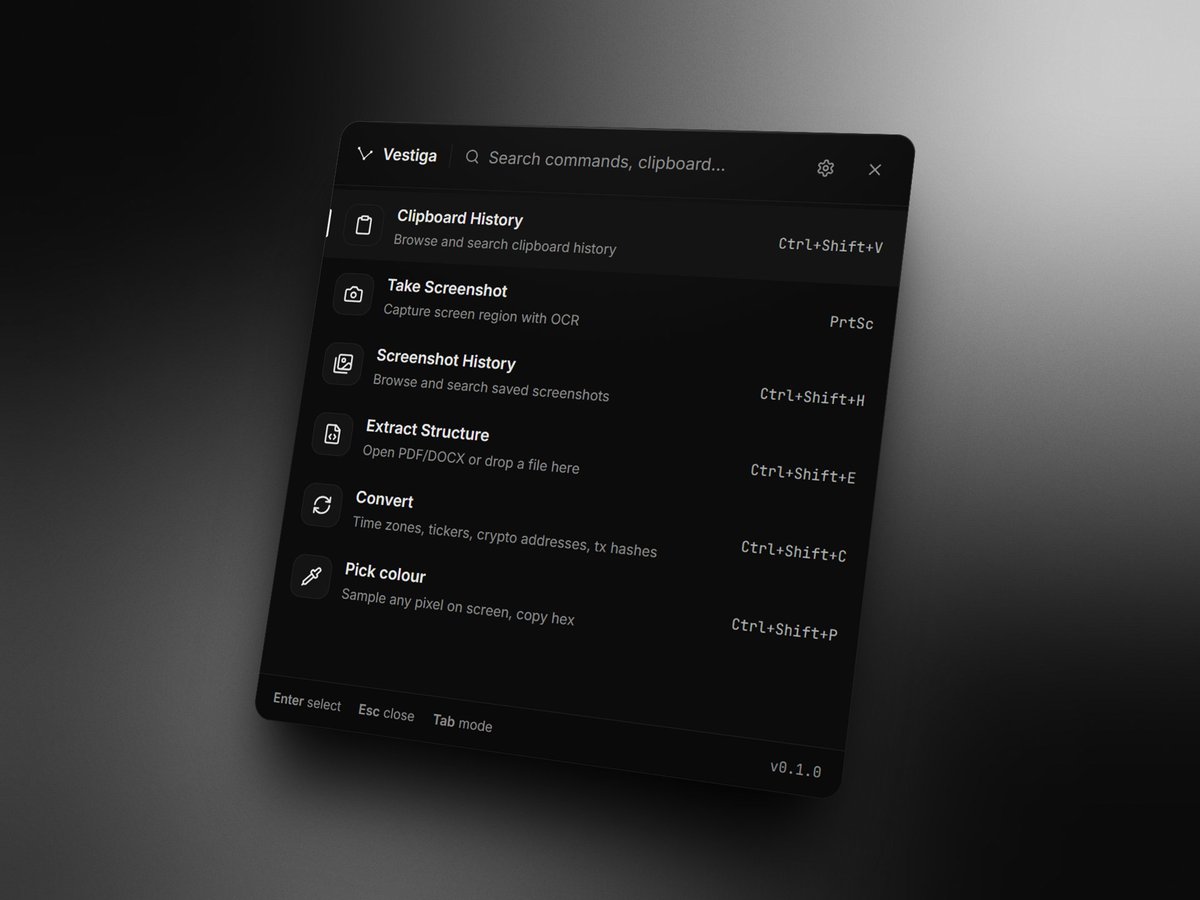 Vestiga_app's tweet photo. Your clipboard remembers. Vestiga attaches the source to every copy.
URL, file, or app. Jump back to it in one click.

https://t.co/S1FYqYSiid

#productivity #clipboardmanager #WindowsApp https://t.co/WQSthU4GgA