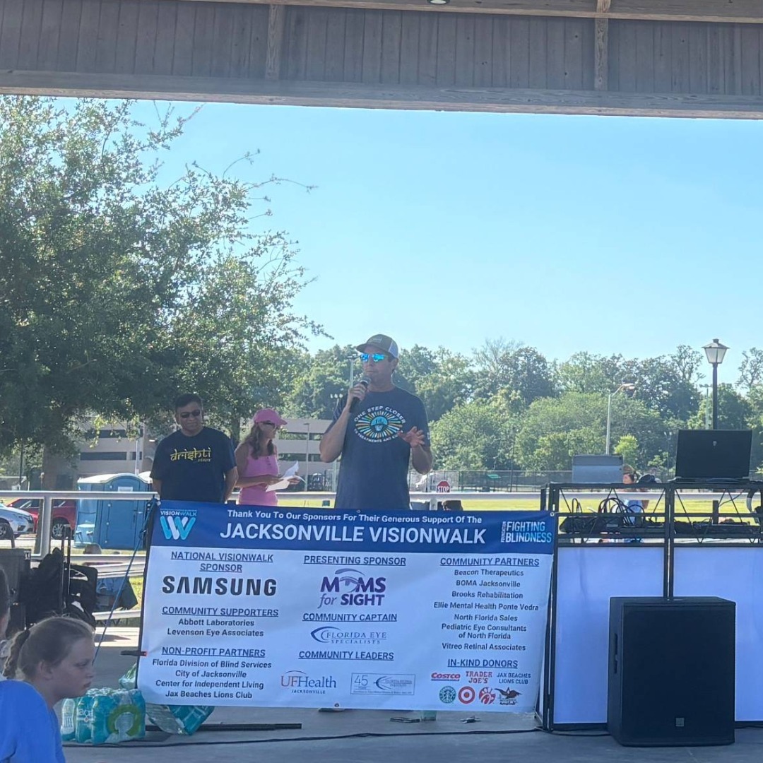 EyeSpyOrg's tweet photo. Still replaying Saturday’s Jacksonville @FightBlindness #VisionWalk—our community raised $70,000+ for research to fight blinding retinal diseases.
Huge thanks to Adrian Keve, Cassandra Fridovich, Olivia Chase, and Walk Chair Suzi Ford. 🕶️
#VisionWalk #JacksonvilleVisionWalk https://t.co/opoX3NkqBL