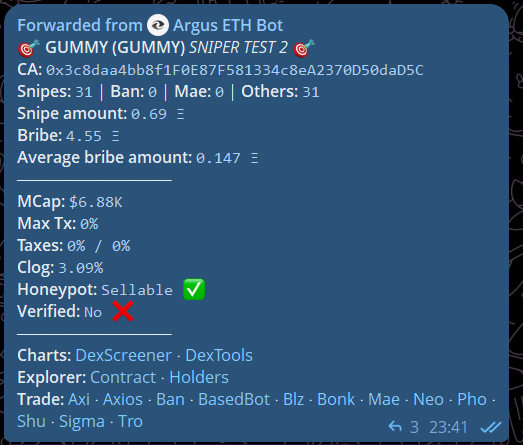 argus_bots's tweet photo. Another one, $GUMMY

$6k -> $300k
Caught live in our TG

https://t.co/xdejKoV0xt
https://t.co/CQrH28RlZM https://t.co/zYZ2NJ34BP