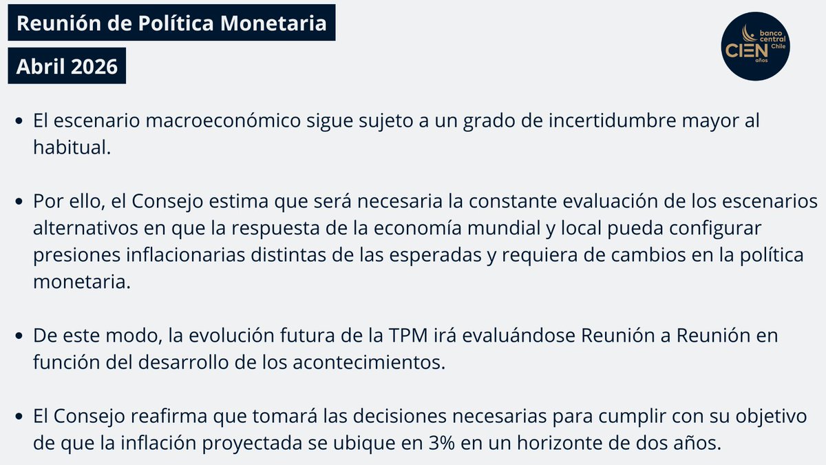 Banco Central de Chile tweet media