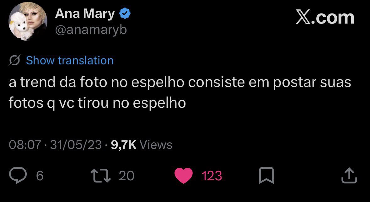 Mikesojoo's tweet photo. Trend da foto no espelho, tirei essa no espelho https://t.co/pN8RkQCfBT