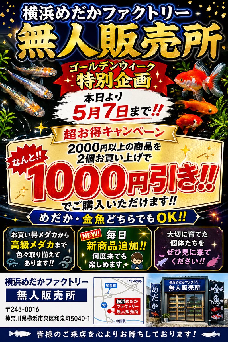 おはようございます🙇‍♂️ 無人販売所‼️ ゴールデンウィーク特別企画