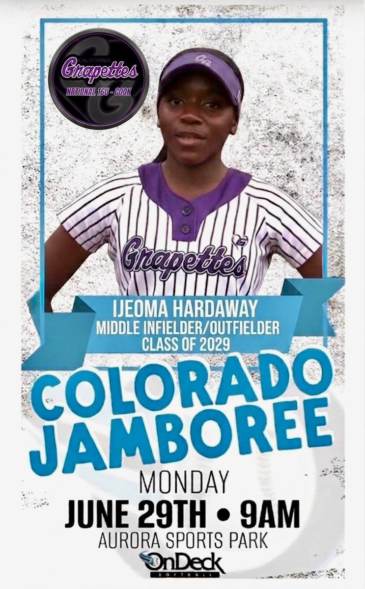 Ijhardaway2029's tweet image. 2029| MI/OF| Slapper 
Excited to showcase my skills this summer @ondecksoftball in Colorado. @grapettes.national.16u.cook 
@odm_testing 

#softball #ondeck #keepworking #bettereveryday #pgf