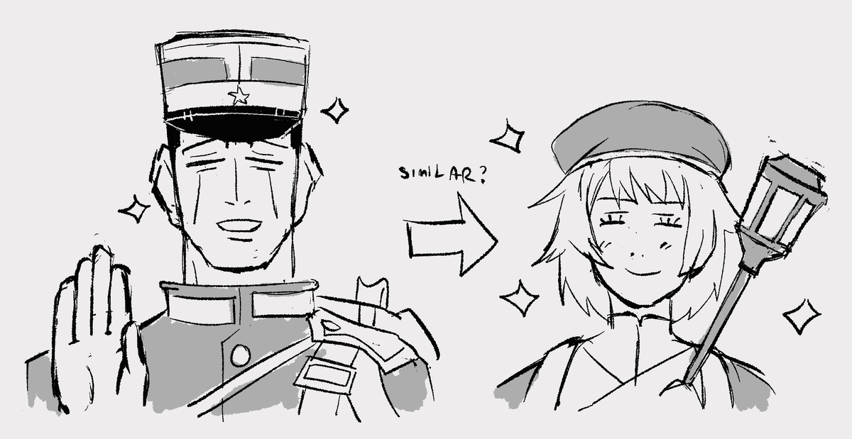 noticing we don't have art of toujirou so i wanted to draw him and what character he seems similar to at least imo..