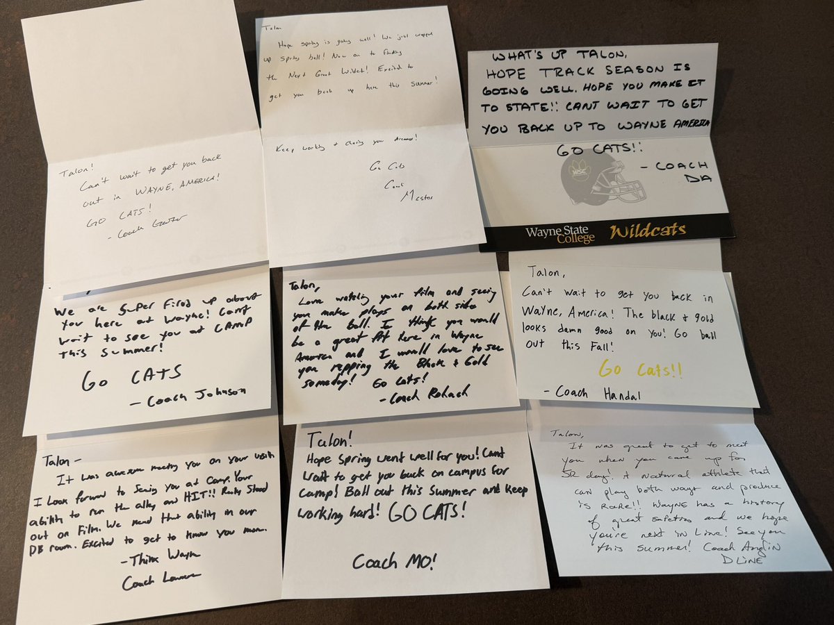 TalonDaharsh4's tweet photo. Thank you @WayneStFootball for the mail, can’t wait to be back up on campus and learn more about Wayne State Football !
@LMasters8 @CoachDAMartin @willanglin13 @kasen_4 @brohach3 @Coach_KGaster @_CoachTJohnson_ @Coach_ZMorel https://t.co/ZftvLfRW0M