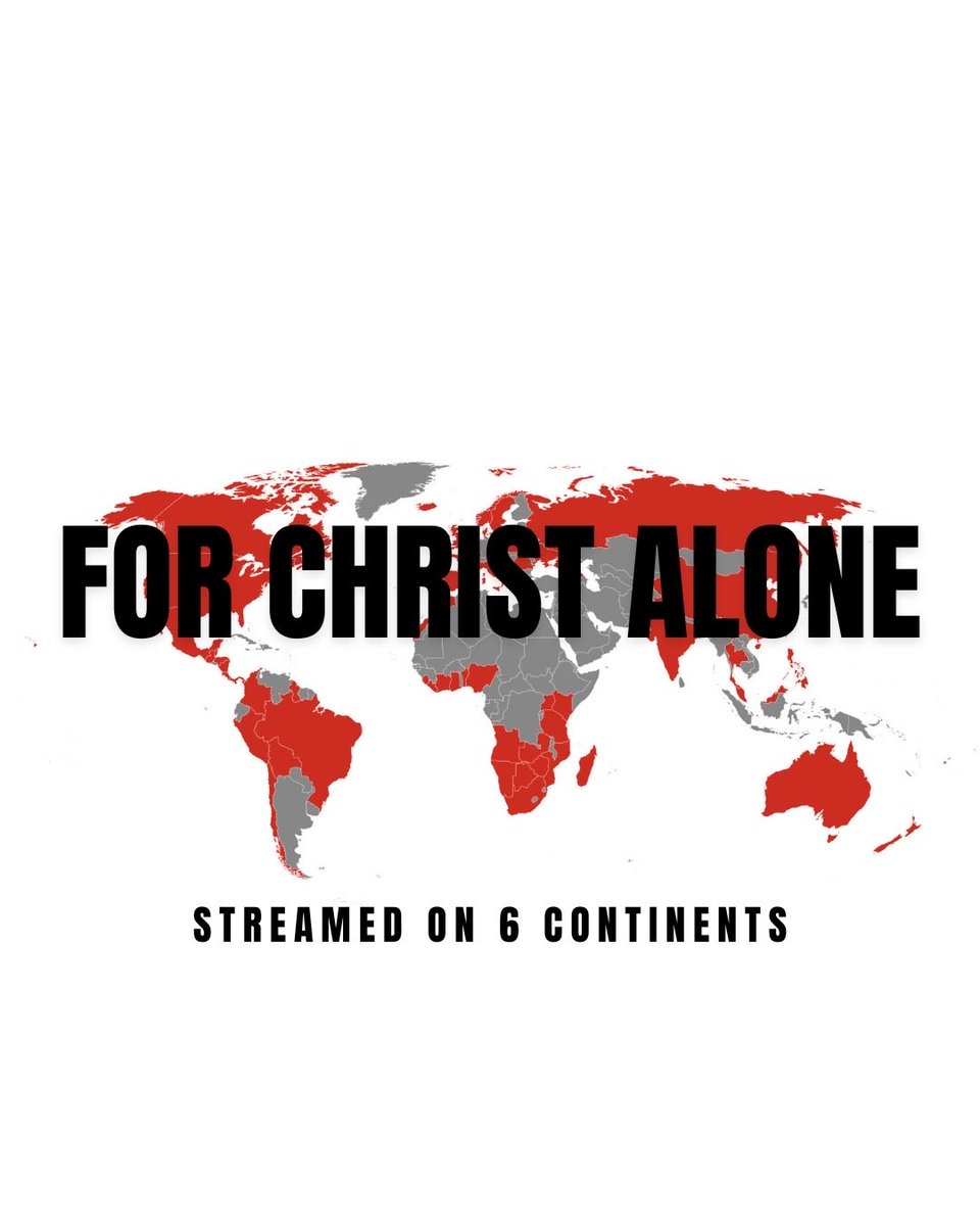 SIX CONTINENTS. One message. FOR CHRIST ALONE. 

Family, For Christ Alone has now reached six continents across the world, and we give God glory for every ear, every heart, and every nation being transformed through the sound of the Gospel.

The GOSPEL is spreading.
The NATIONS
