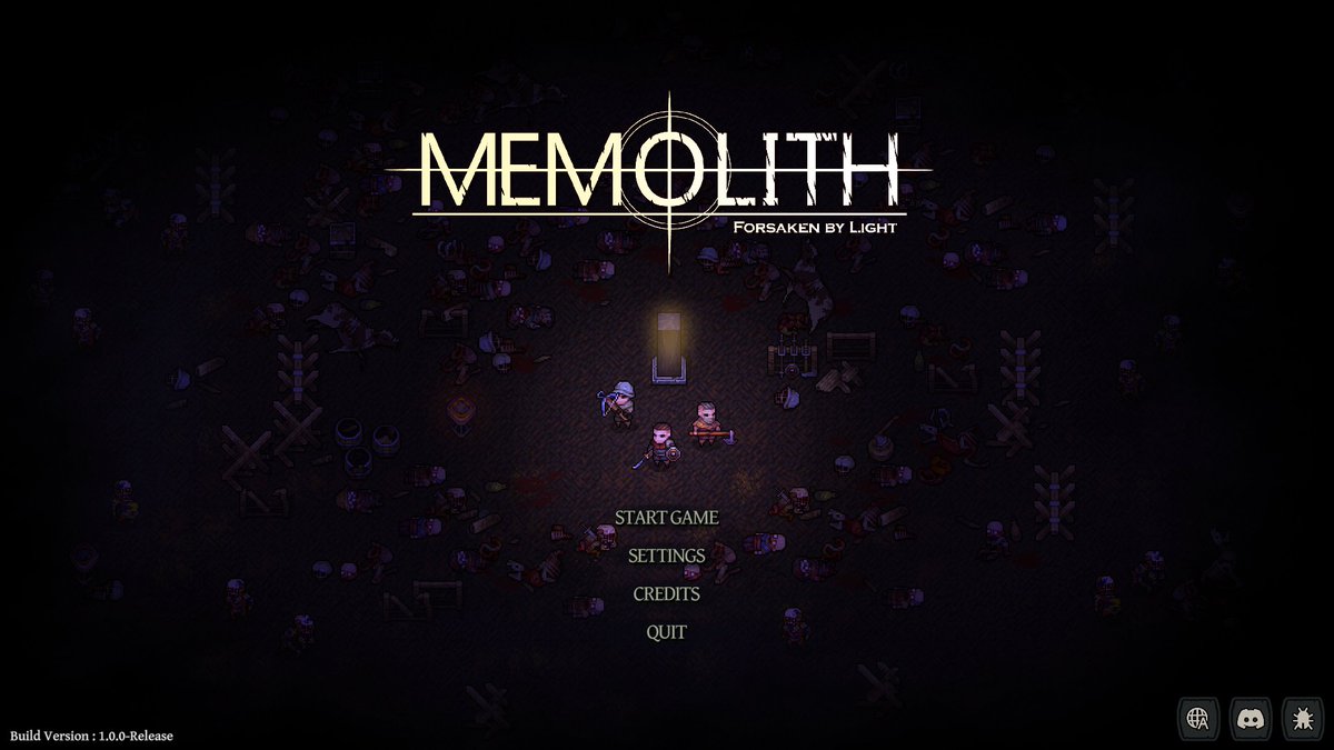 MEMOLITH_FbL's tweet image. #ScreenshotSaturday​
Behold! Our 1.0 Version Title Screen
#MEMOLITH #Pixelart #indiedev