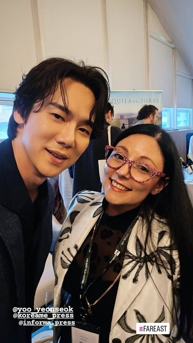 Yeonseok411_IFC's tweet image. 20260428 📸 #YooYeonSeok from @ viviana_cianciulli82 Instagram story at #FarEastFilmFestival Press Drink event in Udine, earlier today 🖤

instagram.com/stories/vivian…