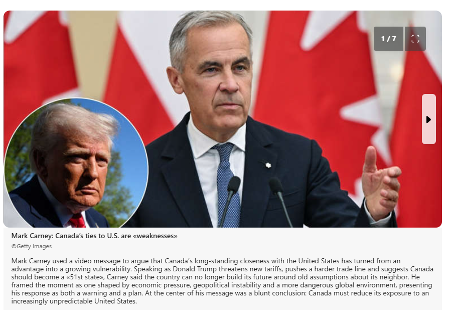 This is classic Carney: take Canada’s greatest economic advantage and rebrand it as a threat so he can sell government-managed “independence.”

Canada’s closeness with the United States is not a vulnerability. It is the reason we have had access to the richest consumer market on