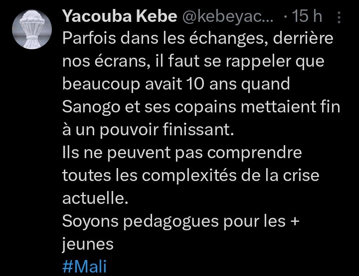 Mahamadou M Sangaré 🇲🇱 🦅 🧘‍♂️😶 tweet media