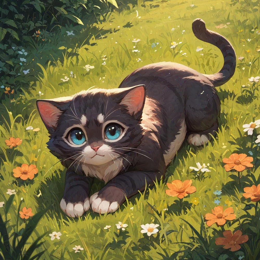 ShayDGen's tweet image. #wild #cat #grass #art
