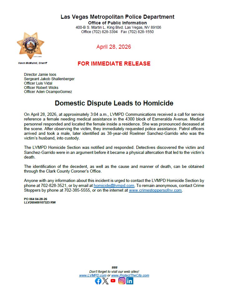 LVMPD tweet media