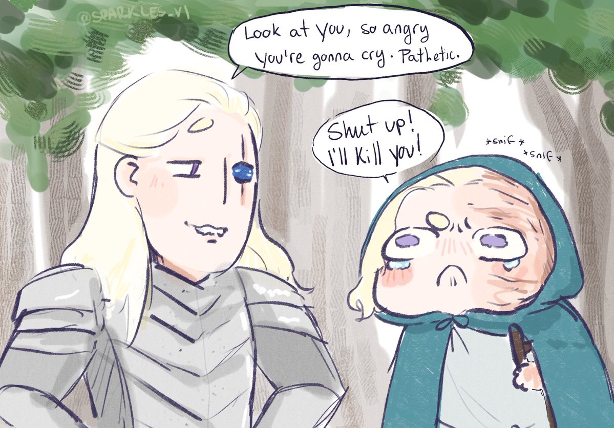 I had to draw them with their trailer fits 
#hotd #AemondTragryen #AegonIITargaryen