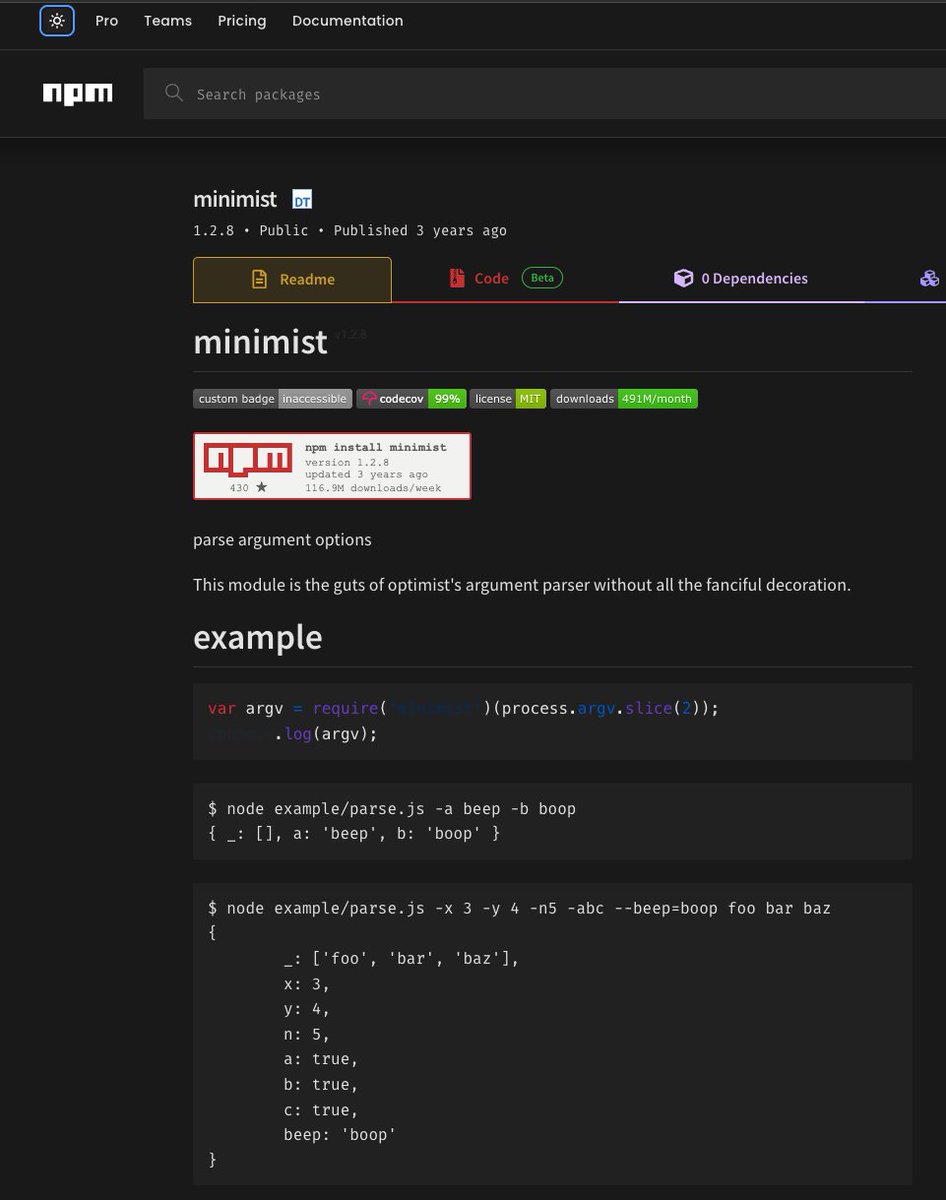 OsirisFrik's tweet photo. @npmjs Thanks for the dark mode, but please make it look good https://t.co/OokNJUPSRQ