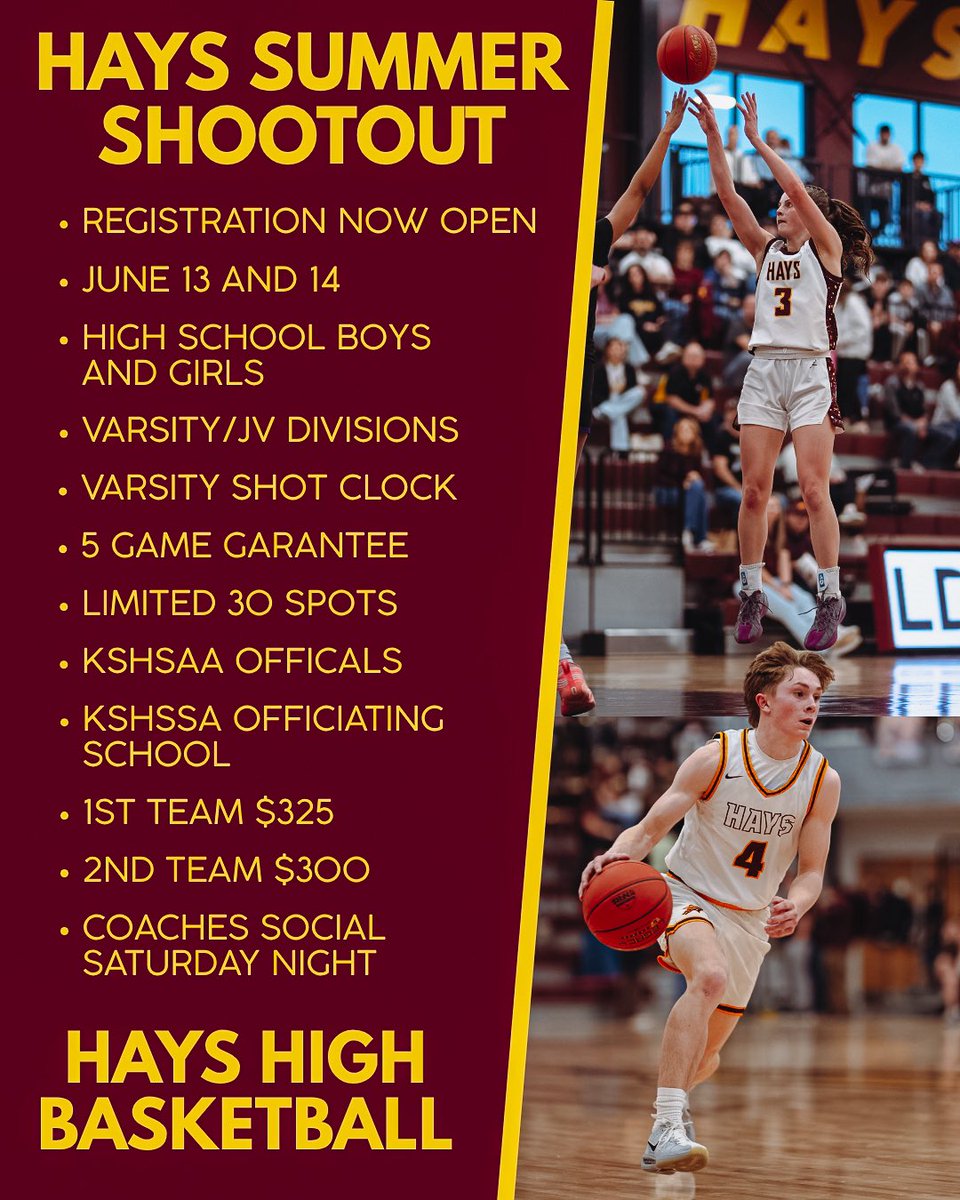 Armbruster_D's tweet photo. We are now over half full for this summer’s tournament in Hays! If you think your school may be interested please send on to your coaches! https://t.co/udYDqHf9wR